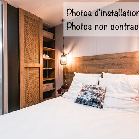 MOBILHOME 4 personnes - Family Premium BDL 28m² - Clim + TV + Terrasse Couverte