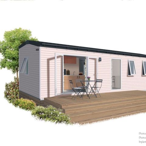 MOBILHOME 6 personnes - Espace Premium 32/33m² + Clim + TV + Terrasse Couverte