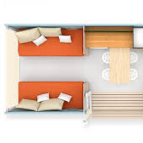 TENTE 4 personnes - Tente Ciela Coco Sweet - 2 chambres (sans sanitaire)