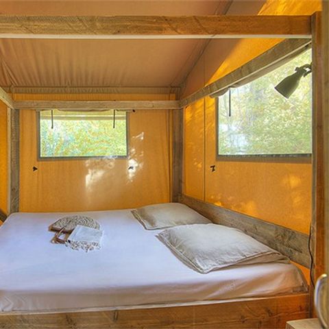 TENTE TOILE ET BOIS 5 personnes - Tente Safari Lodge | 2 Ch. | 4/5 Pers. | 1 SDB