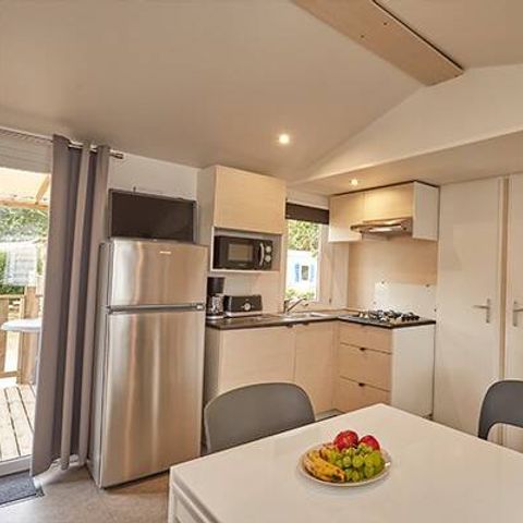 MOBILHOME 6 personnes - Classic | 3 Ch. | 6 Pers. | Terrasse surélevée | 1 SDB | Clim..