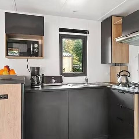 MOBILHOME 6 personnes - Premium | 3 Ch. | 6 Pers. | Terrasse surélevée | 2 SDB | Clim. | TV