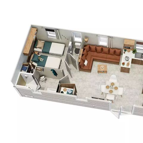 MOBILHOME 4 personnes - Mobil-Home Castel Palace 3 Pièces 4 Personnes Climatisé