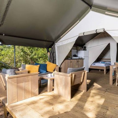 Tente en toile et en bois 5 personnes - Safari Confort