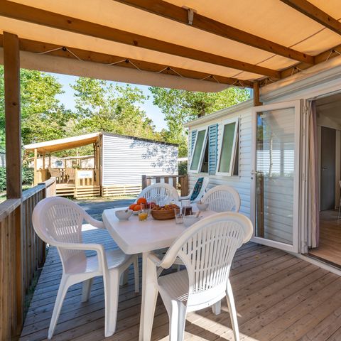MOBILHOME 6 personnes - Comfort XL | 2 Ch. | 4/6 Pers. | Terrasse surélevée | Clim.