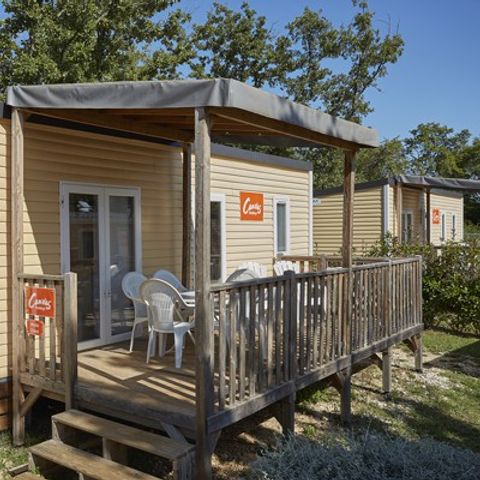 MOBILHOME 6 personnes - Comfort XL | 2 Ch. | 4/6 Pers. | Terrasse surélevée | 2 SDB | Clim. | TV