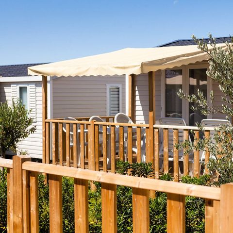 MOBILHOME 6 personnes - Mobil-home | Comfort | 2 Ch. | 4/6 Pers. | Terrasse surélevée | Clim. | TV