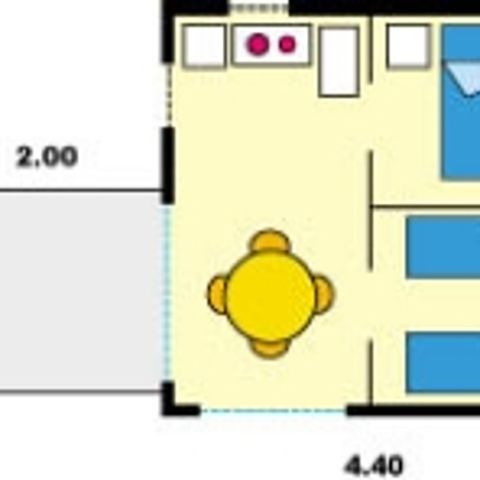 BUNGALOW TOILÉ 4 personnes - Caraibe, sans sanitaires