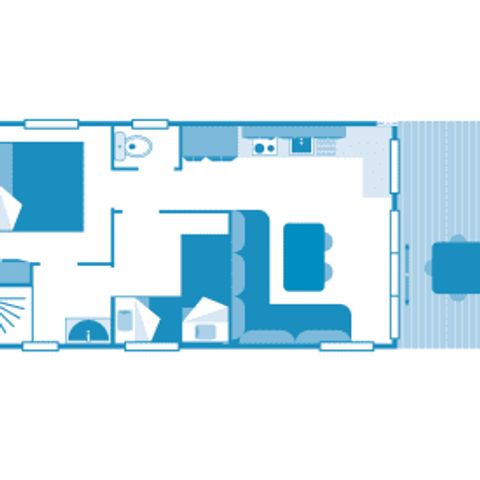 MOBILHOME 4 personnes - Cottage Turia 4p 2hab ****