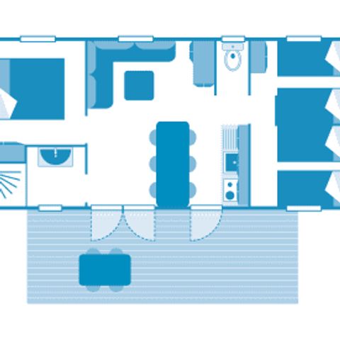 MOBILHOME 6 personnes - Cottage 6p 3hab ****