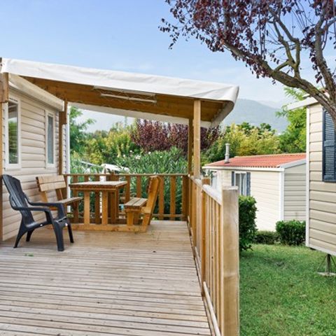 MOBILHOME 4 personnes - Comfort | 2 Ch. | 4 Pers. | Terrasse surélevée | Clim.