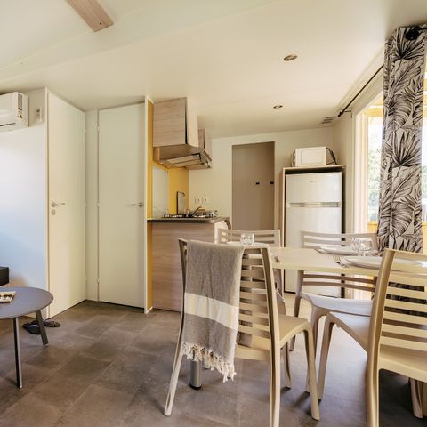 MOBILHOME 6 personnes - Premium | 2 Ch. | 4/6 Pers. | Terrasse Lounge | Clim.