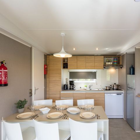 MOBILHOME 6 personnes - Premium | 2 Ch. | 4/6 Pers. | Terrasse Lounge | Clim.
