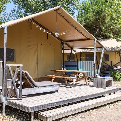 Tente en toile et en bois 5 personnes - Super Lodge | Super Lodge | 2 Ch. | 5 Pers. | Clim.