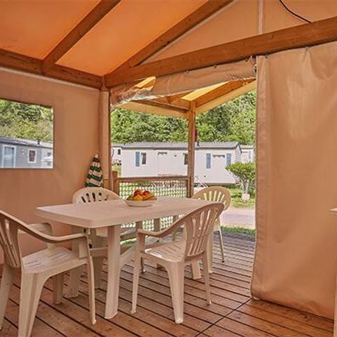 TENTE TOILE ET BOIS 4 personnes - Tente Super Lodge | Comfort | 2 Ch. | 4 Pers. | Sans SDB