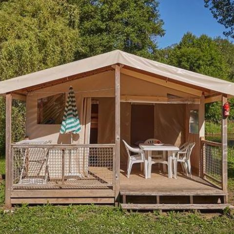 Tente en toile et en bois 4 personnes - Tente Super Lodge | Comfort | 2 Ch. | 4 Pers. | Sans SDB