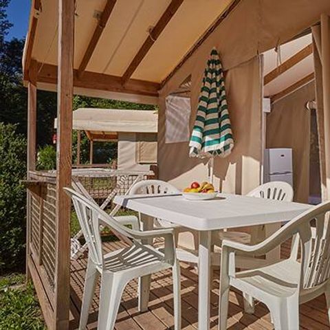 TENTE TOILE ET BOIS 4 personnes - Tente Super Lodge | Comfort | 2 Ch. | 4 Pers. | Sans SDB