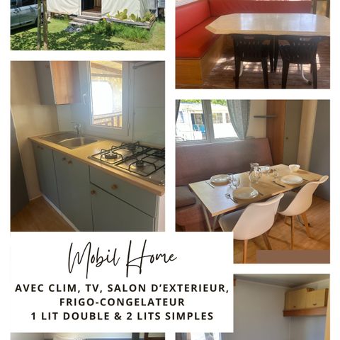 MOBILHOME 4 personnes - MH2 CONFORT+ CLIM 4 pers