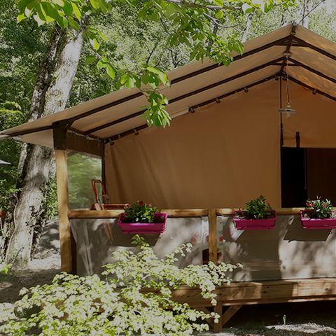 Tente en toile et en bois 5 personnes - Lodge Victoria