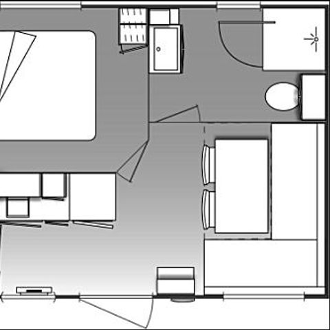 Mobilhome 4 personnes - O'HARA, 1 chambre