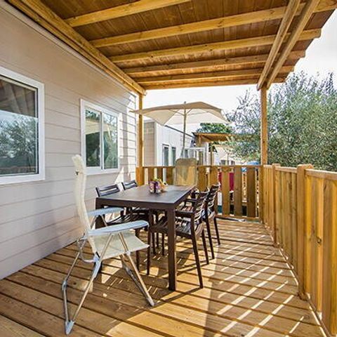 MOBILHOME 6 personnes - Mobil-home | Comfort | 2 Ch. | 4/6 Pers. | Terrasse surélevée | Clim.