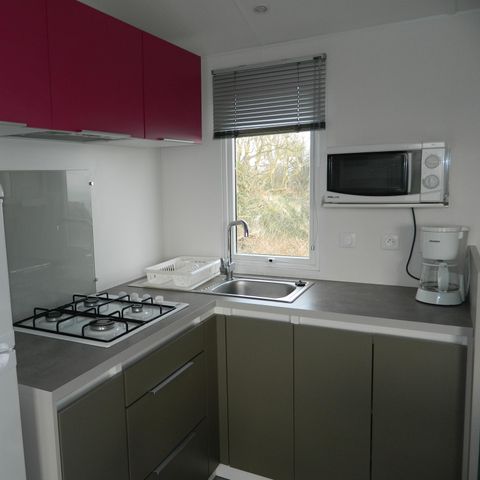 MOBILHOME 8 personnes - Mobil home Confort 28 à 35m² (3 chambres) + Terrasse avec vue mer 6/8 pers
