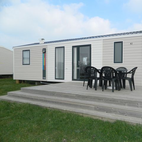 MOBILHOME 8 personnes - Mobil home Confort 28 à 35m² (3 chambres) + Terrasse avec vue mer 6/8 pers