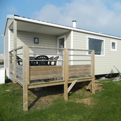 MOBILHOME 8 personnes - Mobil home Confort 28 à 35m² (3 chambres) + Terrasse avec vue mer 6/8 pers