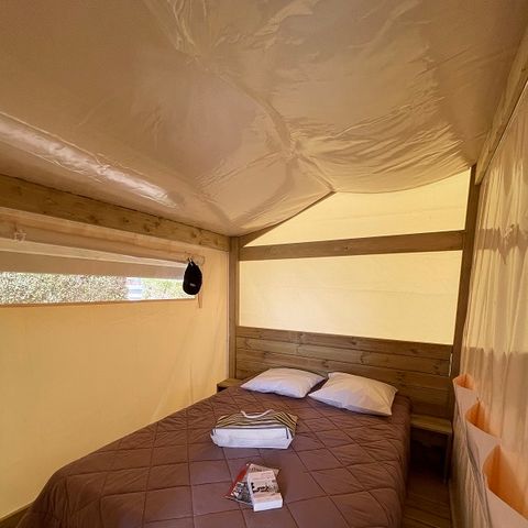 TENTE TOILE ET BOIS 5 personnes - Tente Lodge FreeFlower Standard 30m² (2 chambres) + Terrasse 5 pers