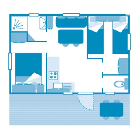 MOBILHOME 4 personnes - Cottage 4p 2ch **