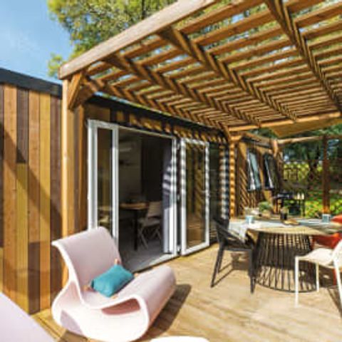 MOBILHOME 6 personnes - Cottage Mimosas 6p 3ch 2SdB Clim Premium