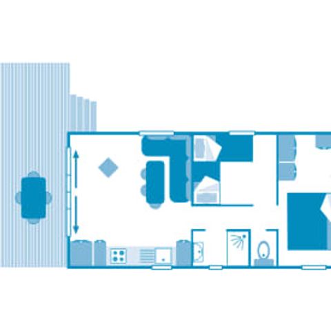 MOBILHOME 5 personnes - Cottage 5p 2ch ****