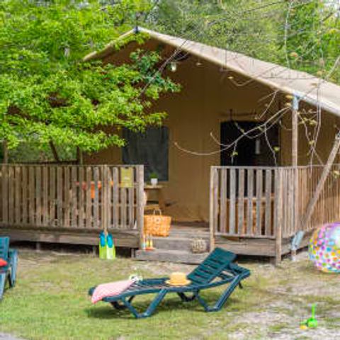 Tente en toile et en bois 5 personnes - Lodge Safari 5p 2ch ****