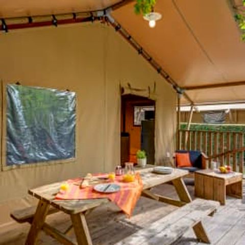 Tente en toile et en bois 5 personnes - Lodge Safari 5p 2ch ****