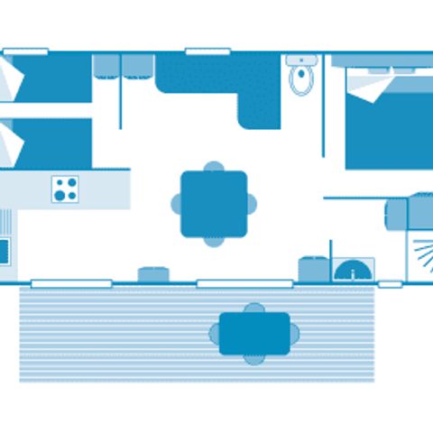MOBILHOME 6 personnes - Cottage 4/6p 2ch ***
