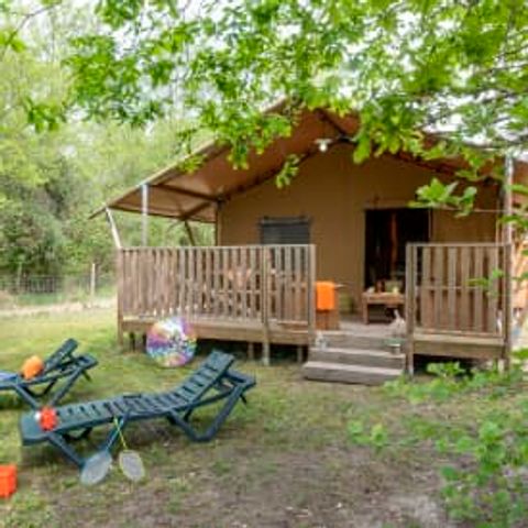 TENTE TOILE ET BOIS 7 personnes - Lodge Safari 7p 3ch ****