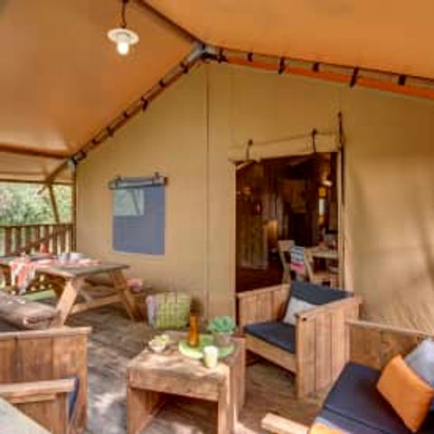 TENTE TOILE ET BOIS 7 personnes - Lodge Safari 7p 3ch ****