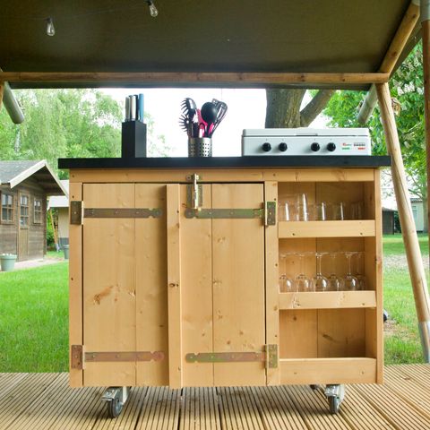 Tente en toile et en bois 6 personnes