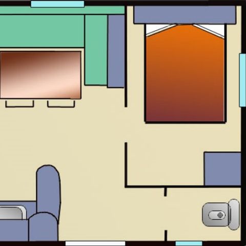 MOBILHOME 4 personnes - Loisir Confort 27m² - 2 chambres