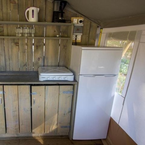 Tente en toile et en bois 5 personnes - Luxe safaritent