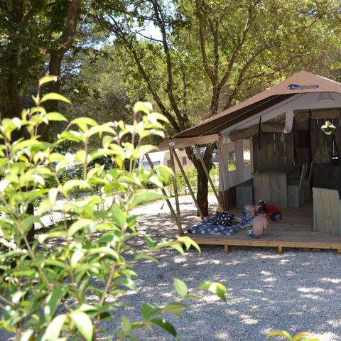 Tente en toile et en bois 5 personnes - Luxe safaritent