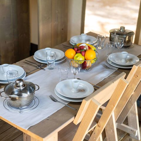 Tente en toile et en bois 5 personnes - Safari Confort