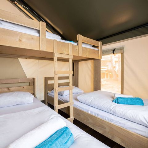 Tente en toile et en bois 5 personnes - Safari Confort
