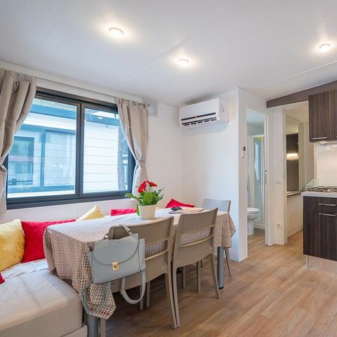 Mobilhome 4 personnes - Mobil-home | Ultimate | 2 Ch. | 4 Pers. | Terrasse surélevée | 2 SDB | Clim. | TV