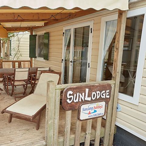 Mobilhome 4 personnes - Mobil-home | Ultimate | 2 Ch. | 4 Pers. | Terrasse surélevée | 2 SDB | Clim. | TV