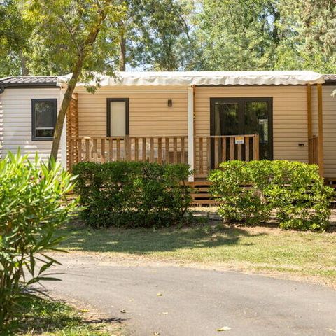 MOBILHOME 4 personnes - Mobil-home | Premium | 2 Ch. | 4 Pers. | Terrasse surélevée | 2 SDB | Clim. | TV