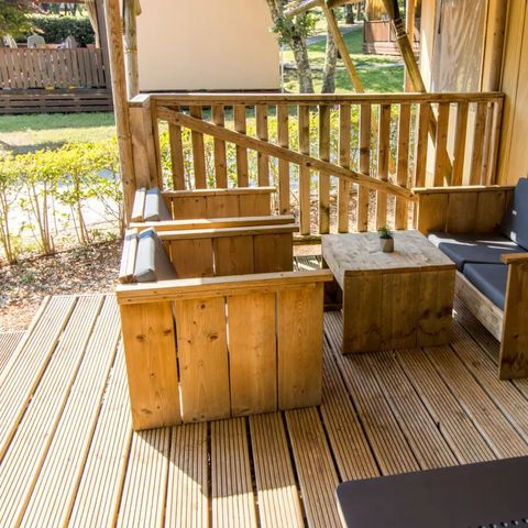 Tente en toile et en bois 6 personnes - Lodgetent Premium XL