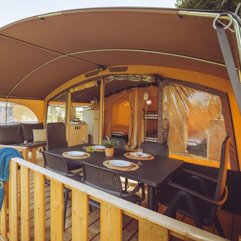 Tente en toile et en bois 6 personnes - Lodgetent Holiday