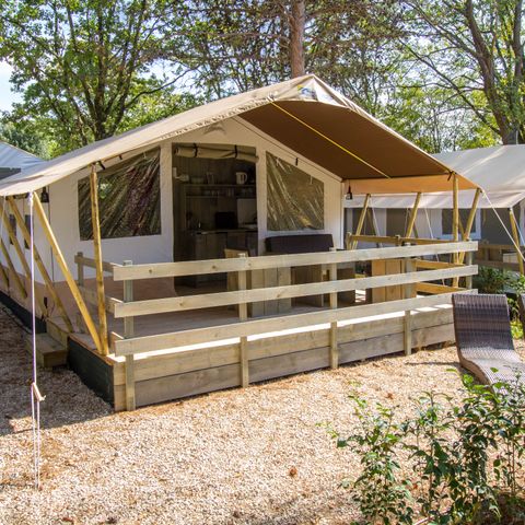 TENTE TOILE ET BOIS 5 personnes - Valkanela - Tente Safari de luxe
