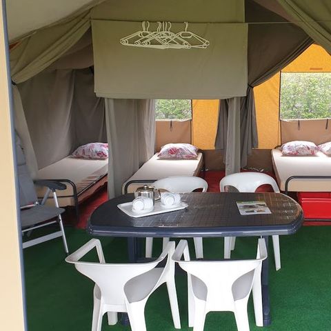 TENTE TOILE ET BOIS 5 personnes - Valkanela - Tente safari Harmony